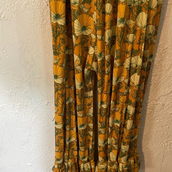 Kate Quinn Floral Yellow and Orange Flare Jumpsuit - Picture 5 of 5